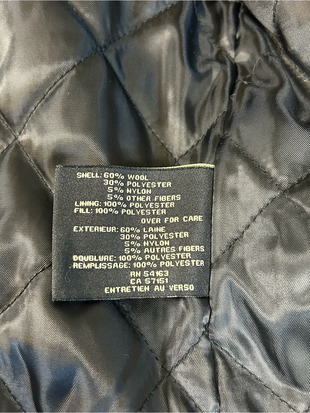 Cole Haan Men's Black Single-Breasted Wool Blend Pea Coat